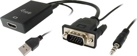 Equip Μετατροπέας 3.5mm/VGA male σε HDMI female 119038