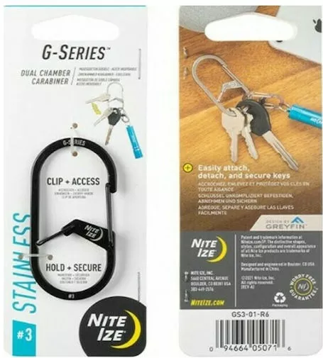 Μπρελόκ Niteize Μεταλλικό Nite Ize G-Series Μαύρο