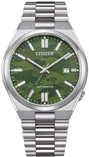 Ανδρικό Ρολόι Citizen Automatic με Μεταλλικό Μπρασελέ Ασημί