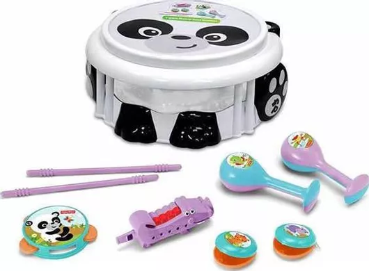 Μουσικό Παιχνίδι Τύμπανο Fisher Price Πάντα με Ηχογράφηση & Αξεσουάρ Σετ 5τμχ για 2+ Ετών