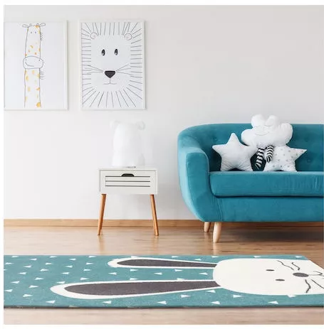 Παιδικό Χαλί Saray Home Συνθετικό 120x170cm Μπλε