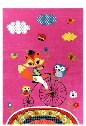 Παιδικό Χαλί Tzikas Carpets Αλεπουδάκι 160x230cm Ροζ