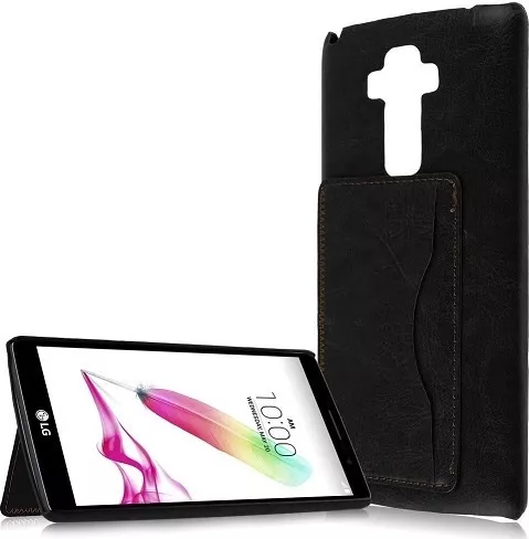 LG Back Cover Δερμάτινο Μαύρο LG G4 Stylus