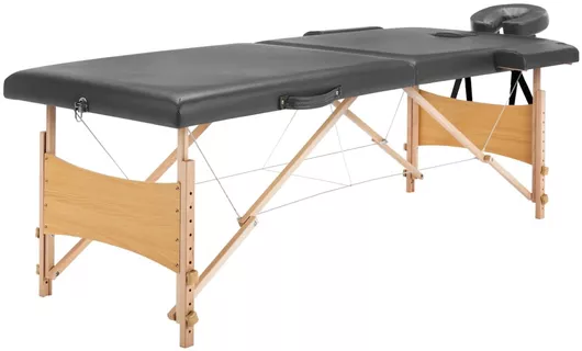 Κρεβάτι Φυσικοθεραπείας/Μασάζ vidaXL Ξύλινο 2 Θέσεων 150x186x68cm Γκρι
