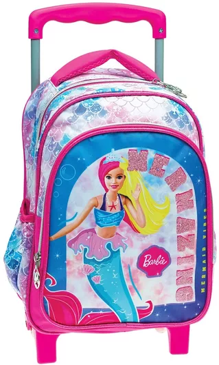 Σχολική Τσάντα Νηπιαγωγείου Τρόλεϊ Gim Barbie Ροζ