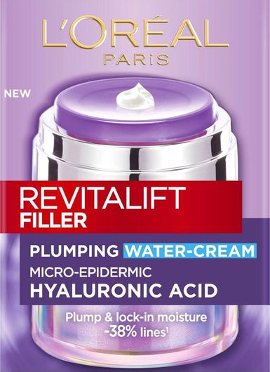 Gel Προσώπου L'Oreal Paris Revitalift Filler Ημέρας για Αντιγήρανση με Υαλουρονικό Οξύ 50ml