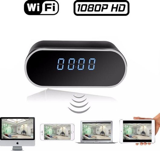 Κρυφή Κάμερα Παρακολούθησης με Υποδοχή για Κάρτα Μνήμης Ψηφιακό Ρολόι με WiFi SPY-011