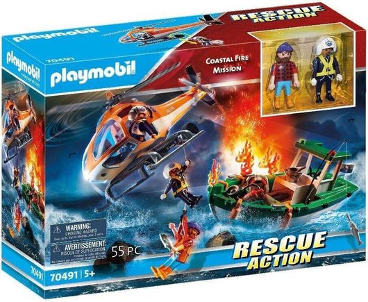 Playmobil Επιχείρηση Πυροσβεστικής-Διάσωση στη Θάλασσα για 6 ετών