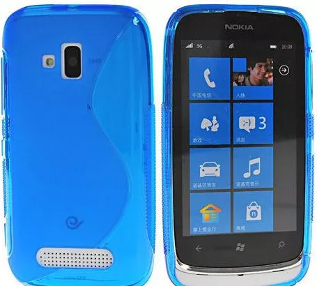 Nokia Back Cover Σιλικόνης Μπλε Lumia 610
