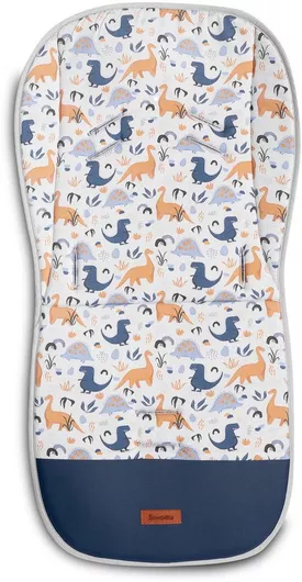 Κάλυμμα Καροτσιού Sensillo Velvet Dinosaur με Υποδοχές 80x40cm Μπλε