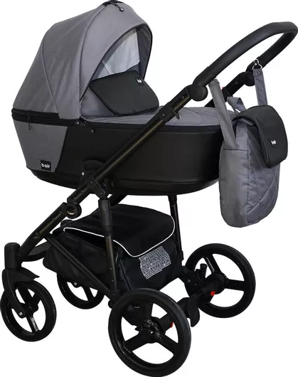 Καρότσι 3 σε 1 Mikrus Capri Αναδιπλούμενο από Νεογέννητο Γκρι