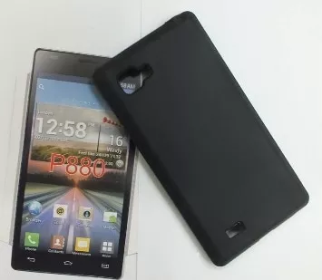 LG Back Cover Σιλικόνης Μαύρο LG Optimus 4X HD P880