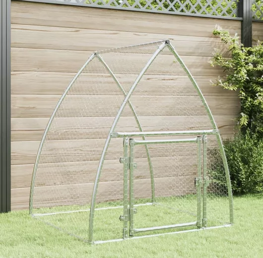 Κοτέτσι vidaXL 100x105x120cm Γαλβανισμένος Χάλυβας Ασημί