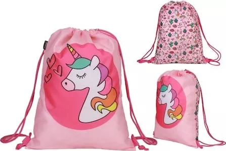 Παιδική Τσάντα Total Gift Μονόκερος Πουγκί 32x42cm Ροζ