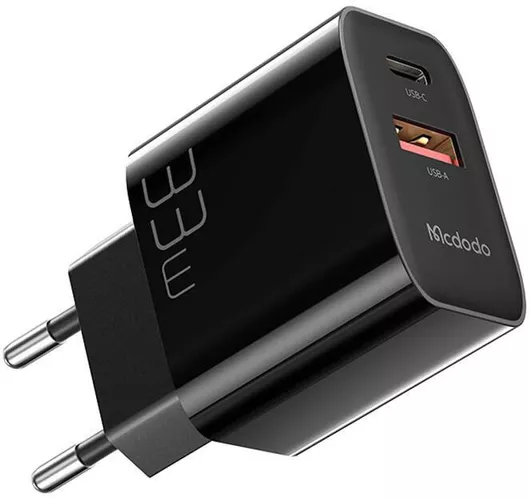 Mcdodo Φορτιστής Χωρίς Καλώδιο GaN με Θύρα USB-A & Θύρα USB-C 33W Μαύρος CH-0921
