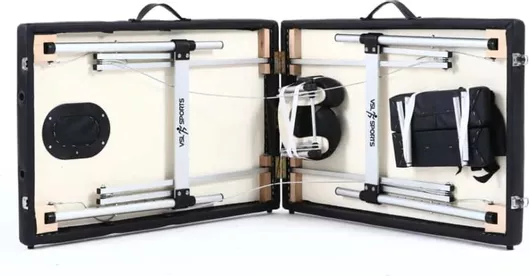 Κρεβάτι Μασάζ & Φυσικοθεραπείας VSL Sports Φορητό από Αλουμίνιο 185x60cm Μαύρο