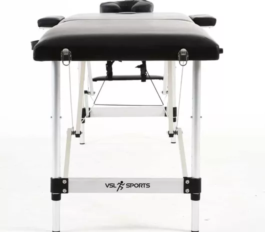 Κρεβάτι Μασάζ & Φυσικοθεραπείας VSL Sports Φορητό από Αλουμίνιο 185x60cm Μαύρο