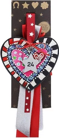 Γούρι Synchronia Funky LU22002C Κρεμαστό Καρδιά Πολύχρωμο 2024