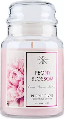Κερί Purple River Σόγιας Αρωματικό Peony Blossom 623gr