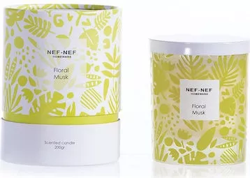 Κερί Nef-Nef 035596 σε Βάζο Αρωματικό Floral Musk 260gr Πράσινο