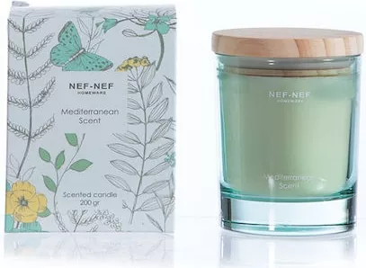 Κερί Nef-Nef 035599 σε Βάζο Αρωματικό Mediterranean 200gr Πράσινο