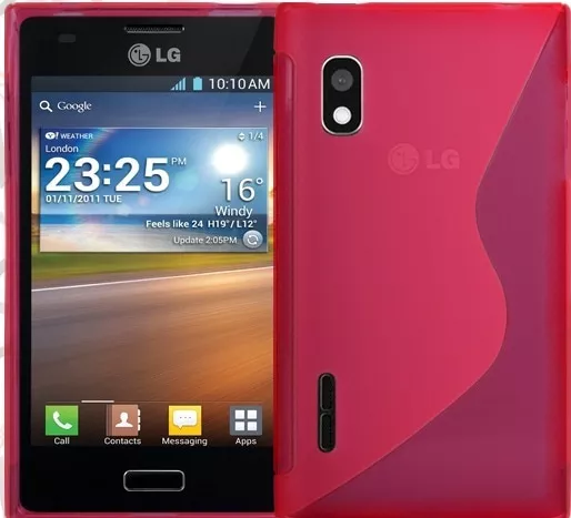 Θήκη Κινητού LG Back Cover για LG Optimus L5 E610/Optimus L5 E612 Σιλικόνη Ροζ