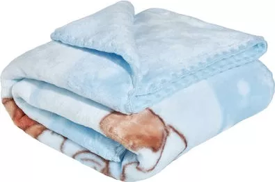 Βρεφική Κουβέρτα Κούνιας Das Home Βελουτέ 140x110cm Γαλάζιο