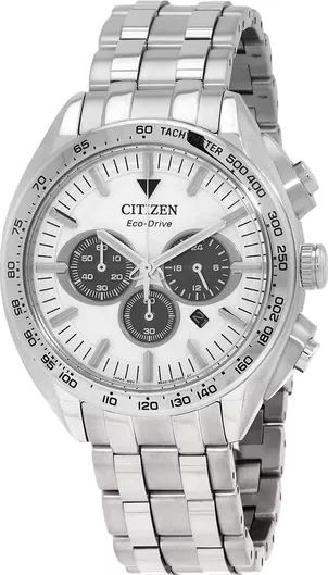 Ανδρικό Ρολόι Citizen CA4540-54A Χρονογράφος με Μεταλλικό Μπρασελέ Ασημί