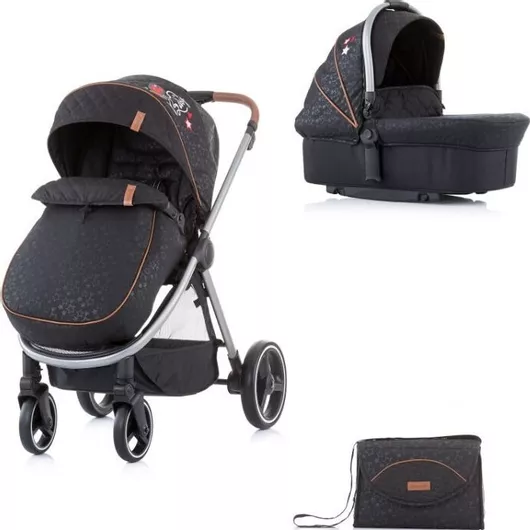 Καρότσι 2 σε 1 Chipolino Prema Αναδιπλούμενο από Νεογέννητο Onyx