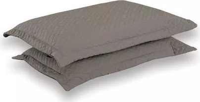 Μαξιλαροθήκη Aslanis Home Venetian Microfiber Oxford 72x52cm Σετ 2τμχ Μονόχρωμη Γκρι
