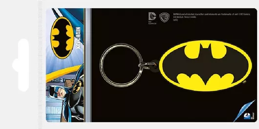 Μπρελόκ Pyramid Batman Symbol Πλαστικό Μαύρο