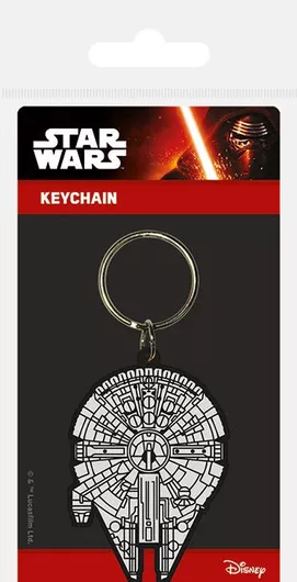 Μπρελόκ Pyramid Millenium Falcon Πλαστικό Λευκό