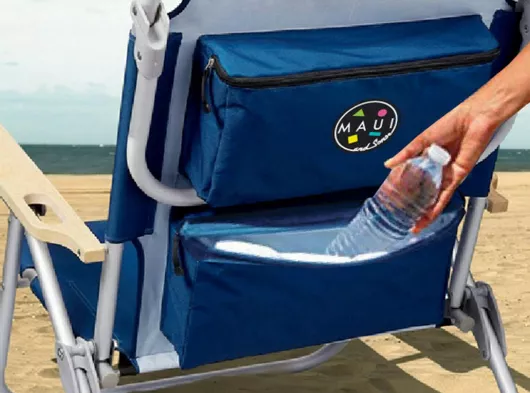 Καρεκλάκι Παραλίας Maui & Sons 5 Θέσεων με Σκελετό Αλουμινίου 60x61x74.5cm Navy Blue