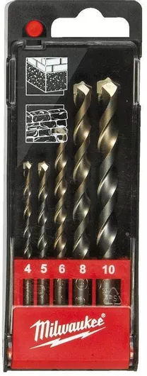 Διαμαντοτρύπανο Milwaukee με Κυλινδρικό Στέλεχος για Δομικά Υλικά Σετ 5τμχ