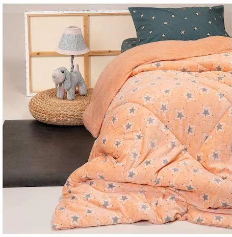 Παιδικό Κουβερτοπάπλωμα Melinen Mini Stars Μονό με Γέμιση Hollowfiber 160x240cm Πορτοκαλί