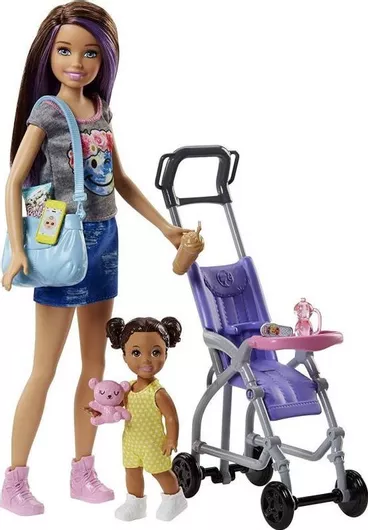 Σετ Barbie Matter Κούκλα με Μωρό & Αξεσουάρ για 3+ Ετών