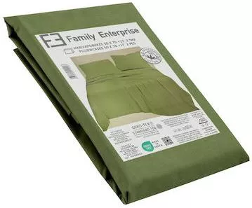 Μαξιλαροθήκη Family Enterprise Μονόχρωμη 70x50cm Σετ 2τμχ Βαμβακερή Πράσινο