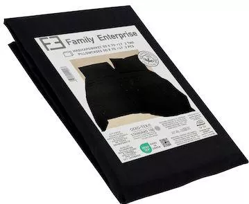 Μαξιλαροθήκη Family Enterprise Μονόχρωμη 70x50cm Σετ 2τμχ Βαμβακερή Μαύρο