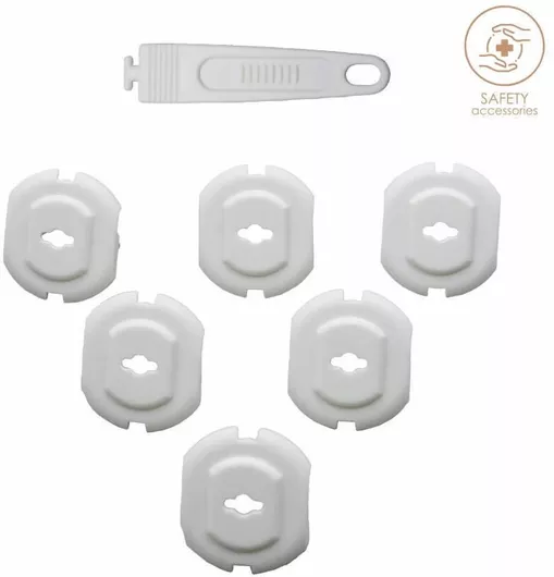 Bebe Stars Προστατευτικά Καλύμματα για Πρίζες από Πλαστικό Λευκό 6τμχ