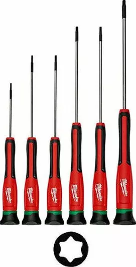 Κατσαβίδι Χειρός Milwaukee 4932471870 Ακριβείας Σετ 6τμχ