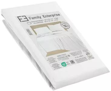 Μαξιλαροθήκη Family Enterprise Μονόχρωμη 70x50cm Βαμβακερή Λευκό