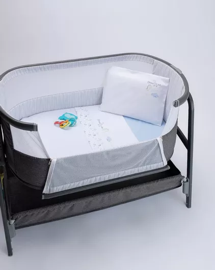 Σετ Λίκνου Prenatal με Δεινόσαρους Σετ 3τμχ Λευκό