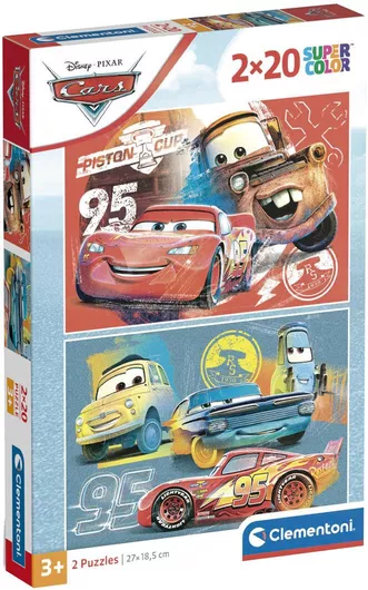 Παζλ Clementoni Super Color Cars 2xΣετ 20τμχ για 3+ Ετών