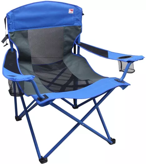 Καρέκλα Παραλίας Ατσάλινη Βαρέως Τύπου Μπλε/Μαύρο