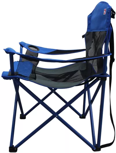 Καρέκλα Παραλίας Ατσάλινη Βαρέως Τύπου Μπλε/Μαύρο