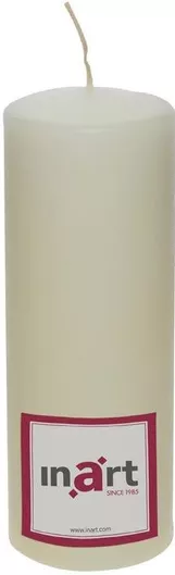 Κερί Παραφίνης Inart Εκρού 20cm
