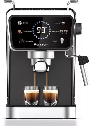 Αυτόματη Μηχανή Espresso Rohnson Hot & Cold R-98015 1350W Πίεσης 20bar Μαύρο