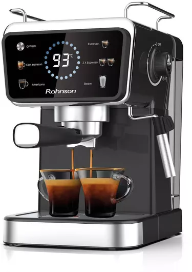 Αυτόματη Μηχανή Espresso Rohnson Hot & Cold R-98015 1350W Πίεσης 20bar Μαύρο