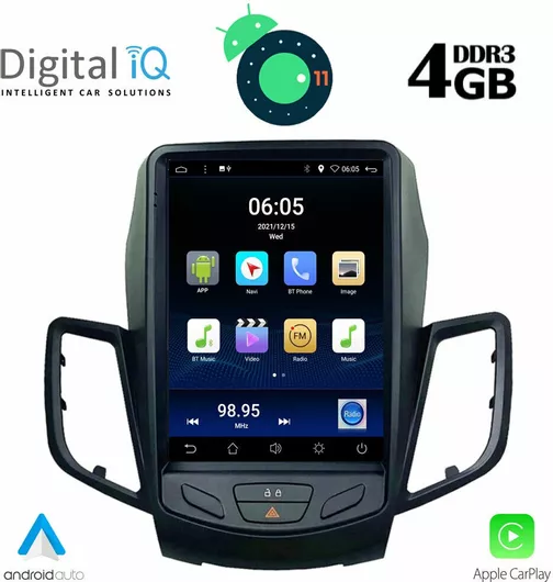 Ηχοσύστημα Αυτοκινήτου Digital IQ BXD 6854_GPS Tesla για Ford Fiesta 2008-2018 Bluetooth/USB/WiFi/GPS με Οθόνη Αφής 9.7"