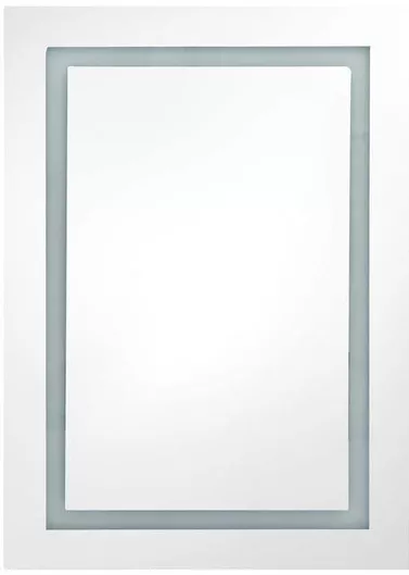 Καθρέπτης Μπάνιου vidaXL 326488 Ορθογώνιος LED με Ντουλάπι 50x70cm